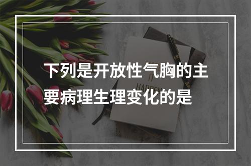 下列是开放性气胸的主要病理生理变化的是