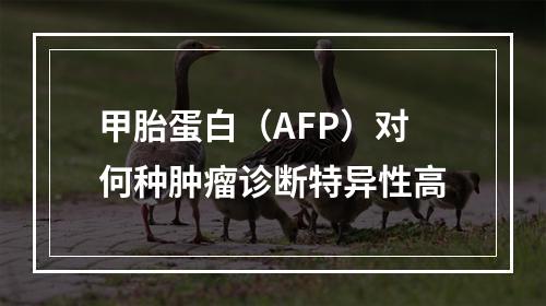 甲胎蛋白（AFP）对何种肿瘤诊断特异性高