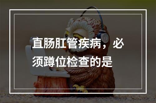 直肠肛管疾病，必须蹲位检查的是