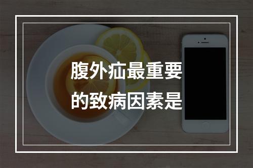 腹外疝最重要的致病因素是