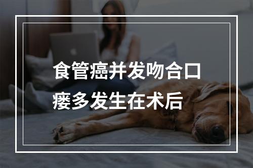 食管癌并发吻合口瘘多发生在术后