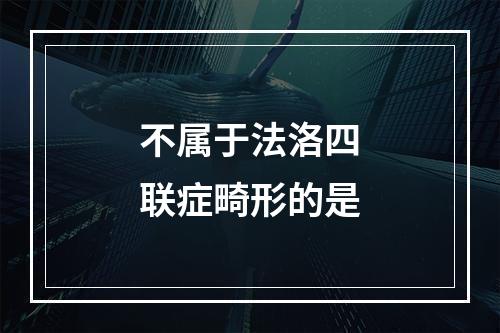 不属于法洛四联症畸形的是