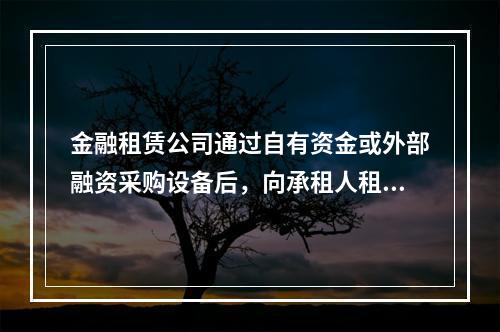 金融租赁公司通过自有资金或外部融资采购设备后，向承租人租赁设