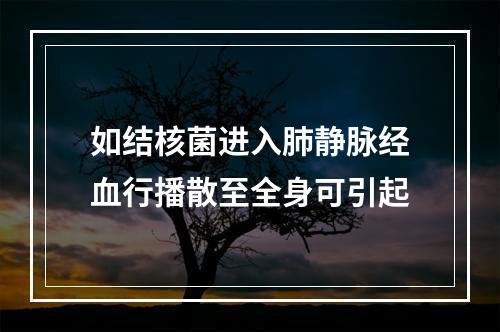 如结核菌进入肺静脉经血行播散至全身可引起