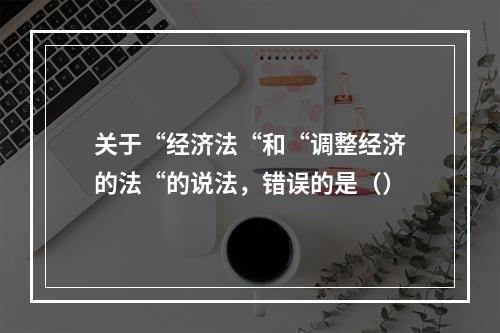 关于“经济法“和“调整经济的法“的说法，错误的是（）