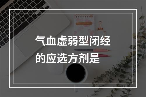 气血虚弱型闭经的应选方剂是