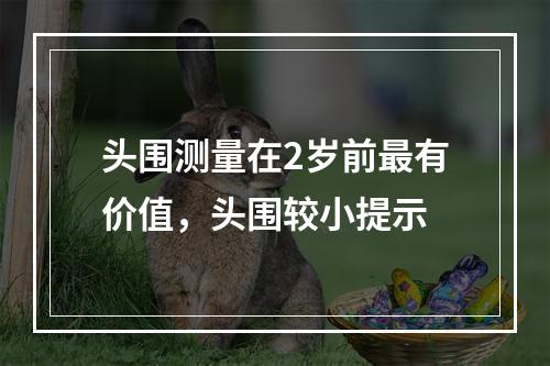 头围测量在2岁前最有价值，头围较小提示