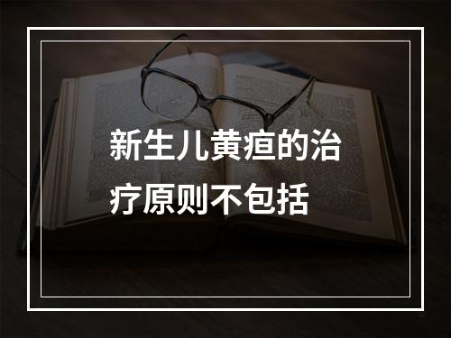 新生儿黄疸的治疗原则不包括