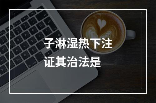 子淋湿热下注证其治法是