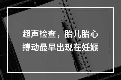 超声检查，胎儿胎心搏动最早出现在妊娠