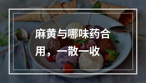 麻黄与哪味药合用，一散一收