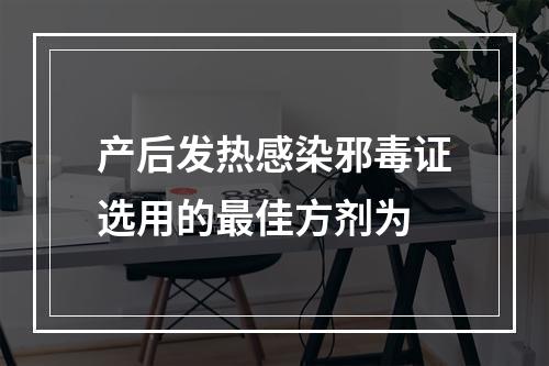 产后发热感染邪毒证选用的最佳方剂为