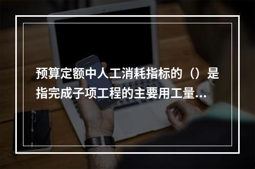 预算定额中人工消耗指标的（）是指完成子项工程的主要用工量。