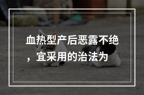 血热型产后恶露不绝，宜采用的治法为