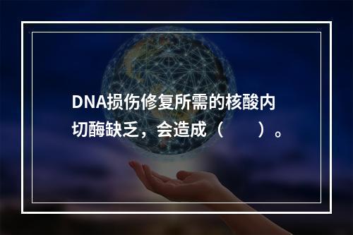 DNA损伤修复所需的核酸内切酶缺乏，会造成（　　）。