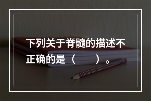 下列关于脊髓的描述不正确的是（　　）。