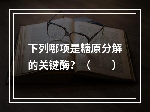 下列哪项是糖原分解的关键酶？（　　）