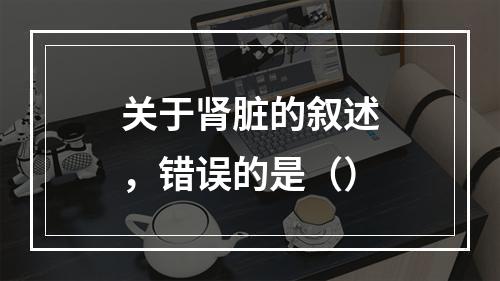 关于肾脏的叙述，错误的是（）