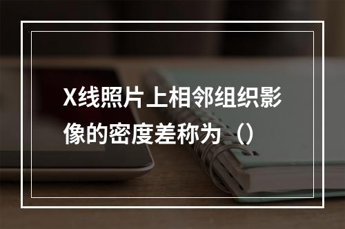 X线照片上相邻组织影像的密度差称为（）