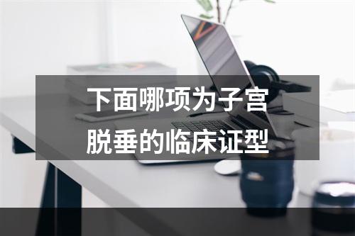 下面哪项为子宫脱垂的临床证型