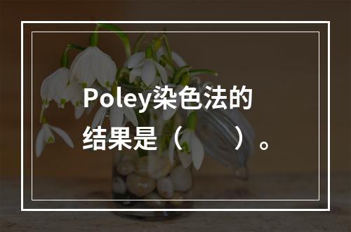 Poley染色法的结果是（　　）。