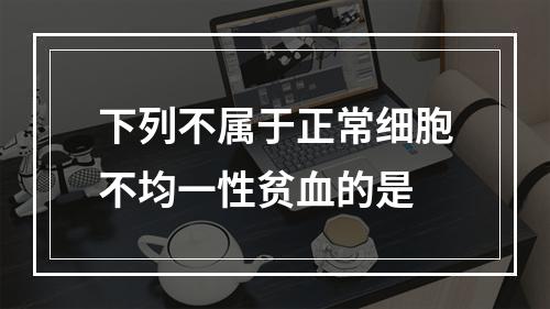 下列不属于正常细胞不均一性贫血的是