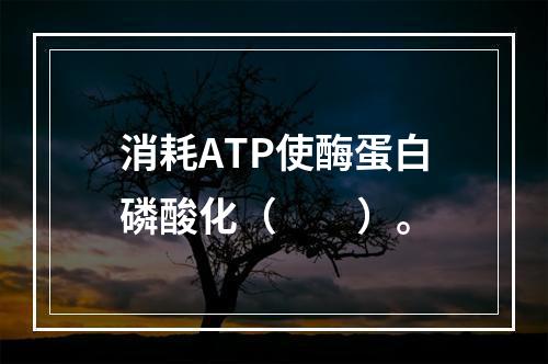 消耗ATP使酶蛋白磷酸化（　　）。