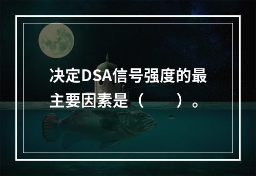 决定DSA信号强度的最主要因素是（　　）。