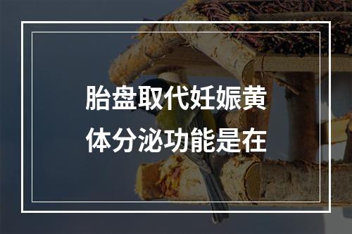 胎盘取代妊娠黄体分泌功能是在