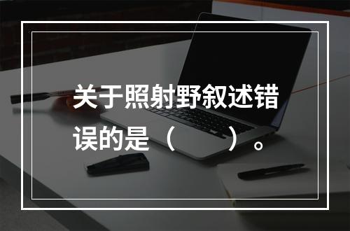 关于照射野叙述错误的是（　　）。