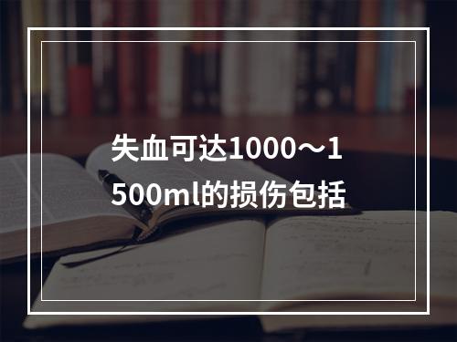 失血可达1000～1500ml的损伤包括