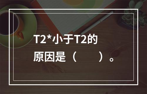 T2*小于T2的原因是（　　）。