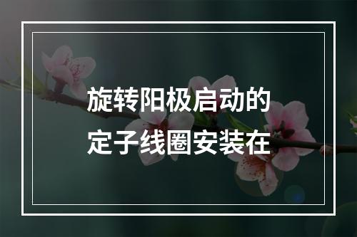 旋转阳极启动的定子线圈安装在