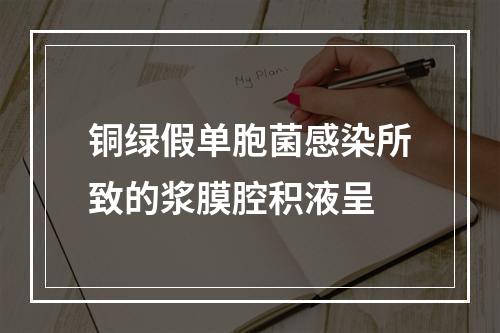 铜绿假单胞菌感染所致的浆膜腔积液呈