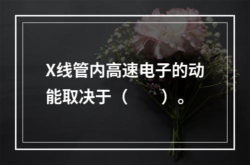 X线管内高速电子的动能取决于（　　）。