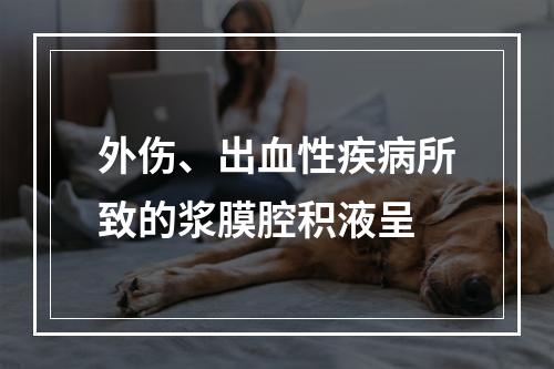 外伤、出血性疾病所致的浆膜腔积液呈