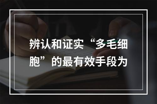 辨认和证实“多毛细胞”的最有效手段为