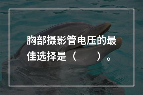 胸部摄影管电压的最佳选择是（　　）。