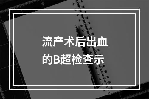 流产术后出血的B超检查示