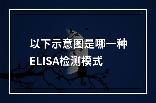 以下示意图是哪一种ELISA检测模式