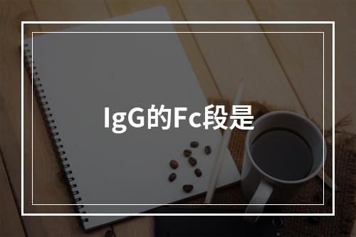 IgG的Fc段是