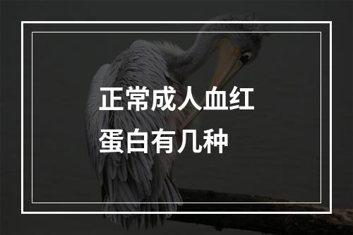 正常成人血红蛋白有几种