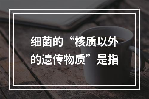 细菌的“核质以外的遗传物质”是指