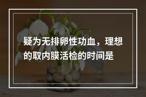 疑为无排卵性功血，理想的取内膜活检的时间是