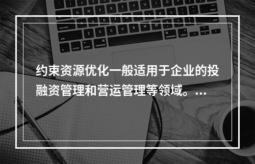 约束资源优化一般适用于企业的投融资管理和营运管理等领域。（　