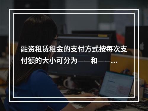 融资租赁租金的支付方式按每次支付额的大小可分为——和——。（