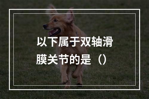 以下属于双轴滑膜关节的是（）