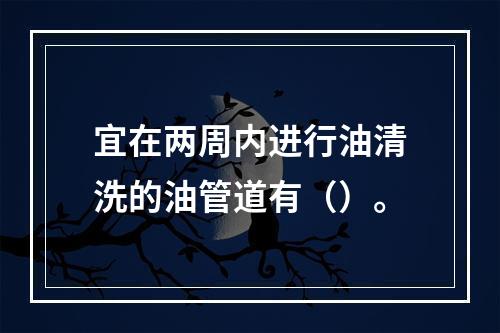 宜在两周内进行油清洗的油管道有（）。