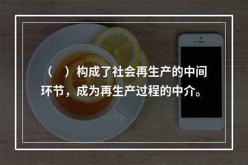 （　）构成了社会再生产的中间环节，成为再生产过程的中介。