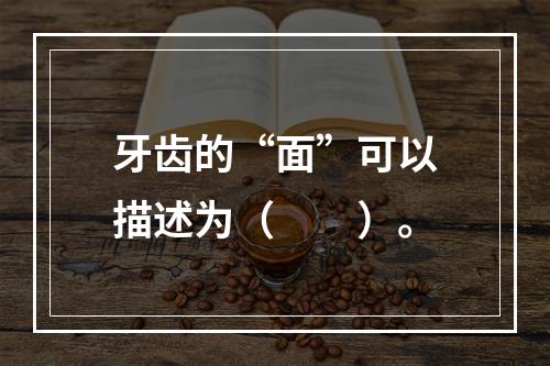 牙齿的“面”可以描述为（　　）。